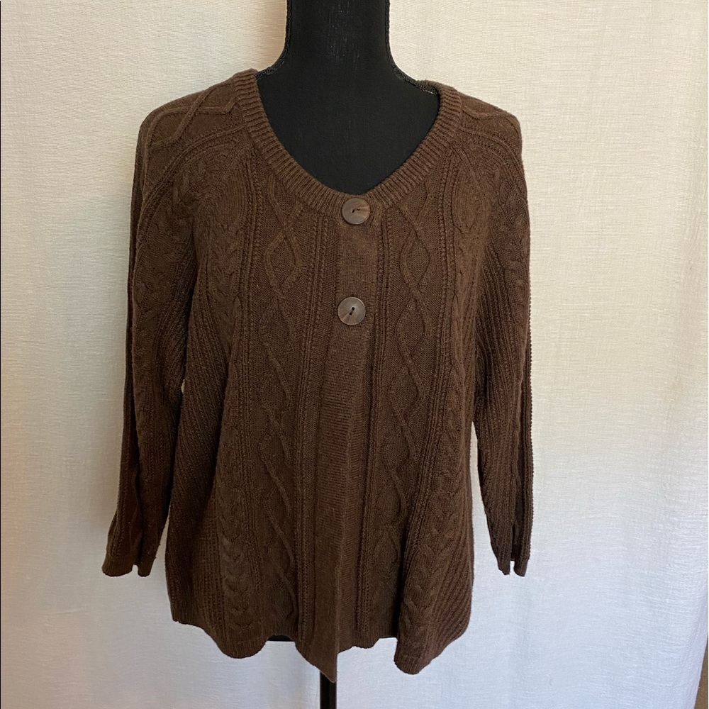 GC dark brown cardigan